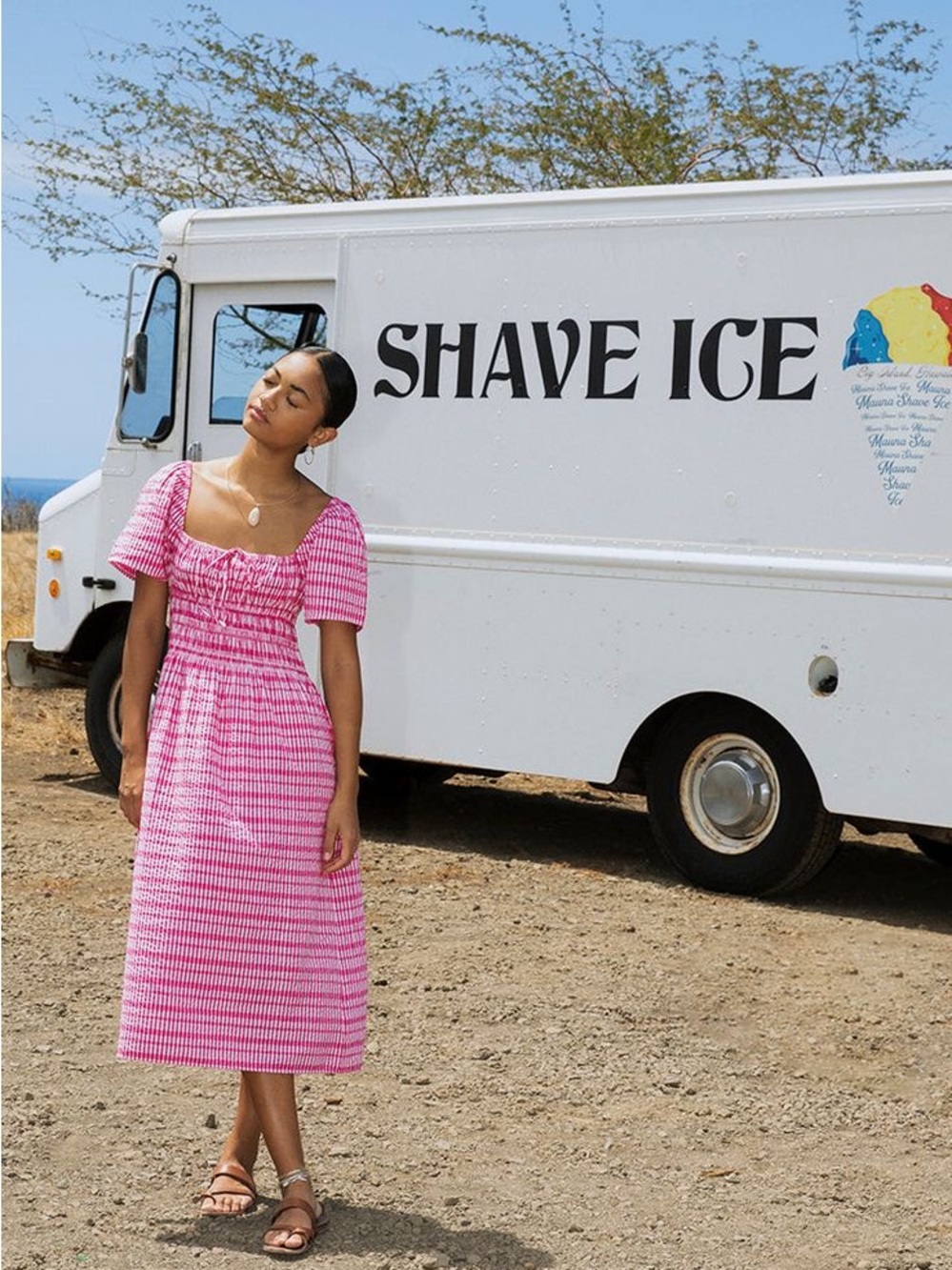 Ciao Lucia Fiorella Dress Hot Pink Gingham XXS